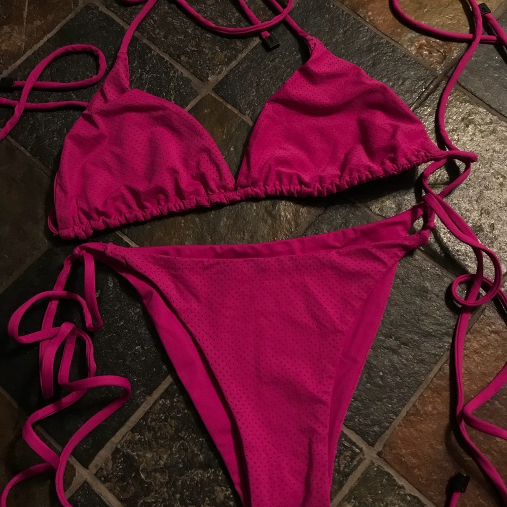 NWOT SEXY String Hot Dark Pink Bikini Sm